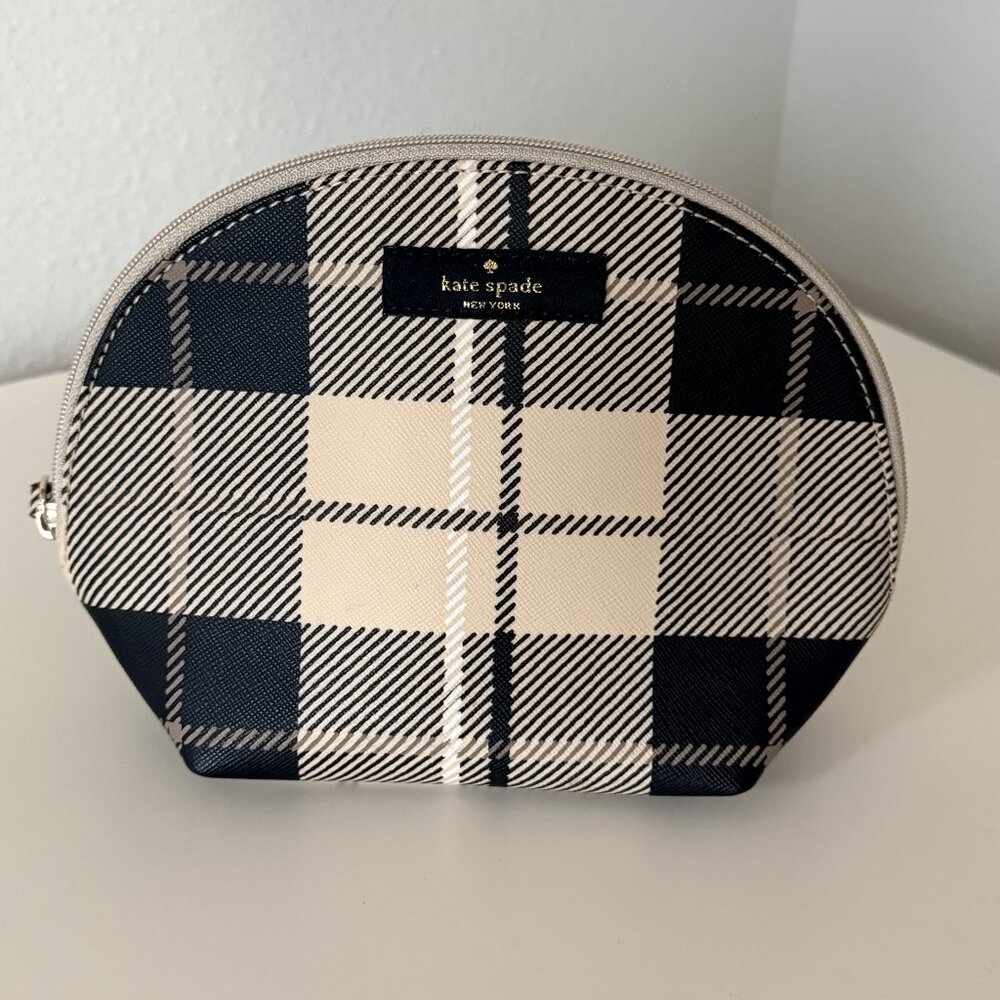 Kate Spade Plaid Dome Cosmetic Case